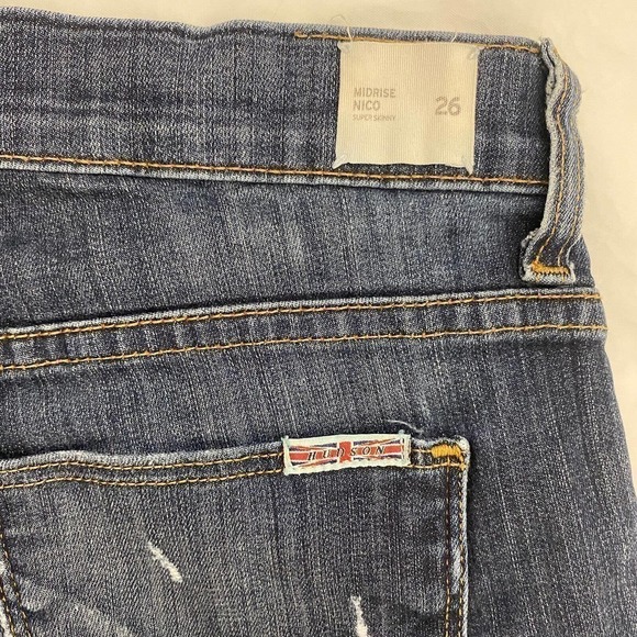 Hudson Jeans Womens 26 Blue Ankle Skinny Ladies Midrise Nico Stretch Denim Pants - Picture 5 of 9